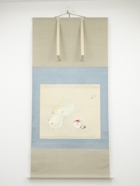JAPANESE HANGING SCROLL / HAND PAINTED / FRUIT / BY GOHU SANO